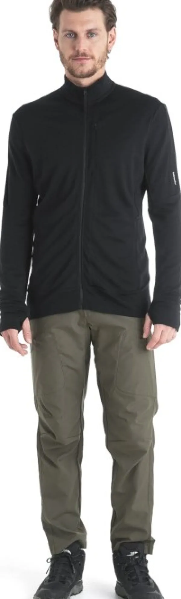 Icebreaker Hupparit, Fleecet Ja Välipaidat^Mer 260 Quantum IV LS Zip välikerros, Black