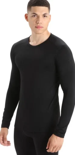 Icebreaker Oasis LS Crewe 200 + Leggings 200 kerrasto, Black/Monsoon| Kerrastohousut