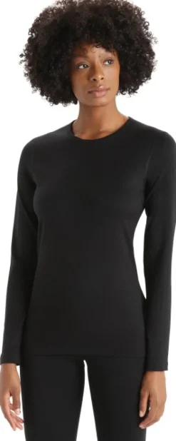 Icebreaker Kerrastohousut^Oasis LS Crewe 200 + Leggings 200 naisten kerrasto, Black