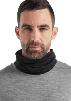 Icebreaker U Cool-Lite Flexi Chute tuubihuivi, musta| Päähineet, huivit ja kaulurit/Balaclavat Ja Kasvomaskit