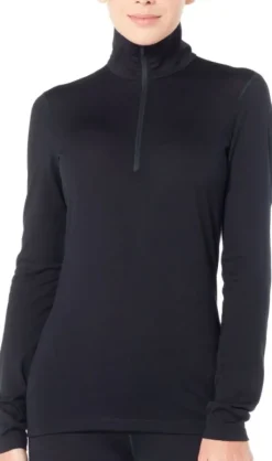 Icebreaker Kerrastopaidat^W's 200 Oasis LS Half Zip Black