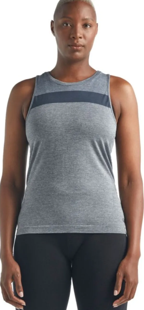 Icebreaker Hihattomat Paidat^W's Motion Seamless Tank Serene Blue Hthr