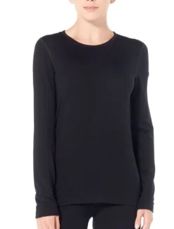 Icebreaker W's Tech LS Crewe 260 Black| Kerrastopaidat