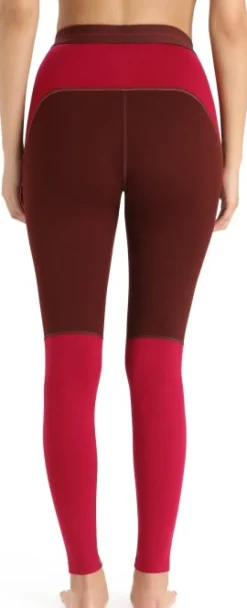 Icebreaker ZoneKnit 260 Leggings naisten kerrastohousut, punaruskea/punainen| Outlet - Housut Ja Shortsit