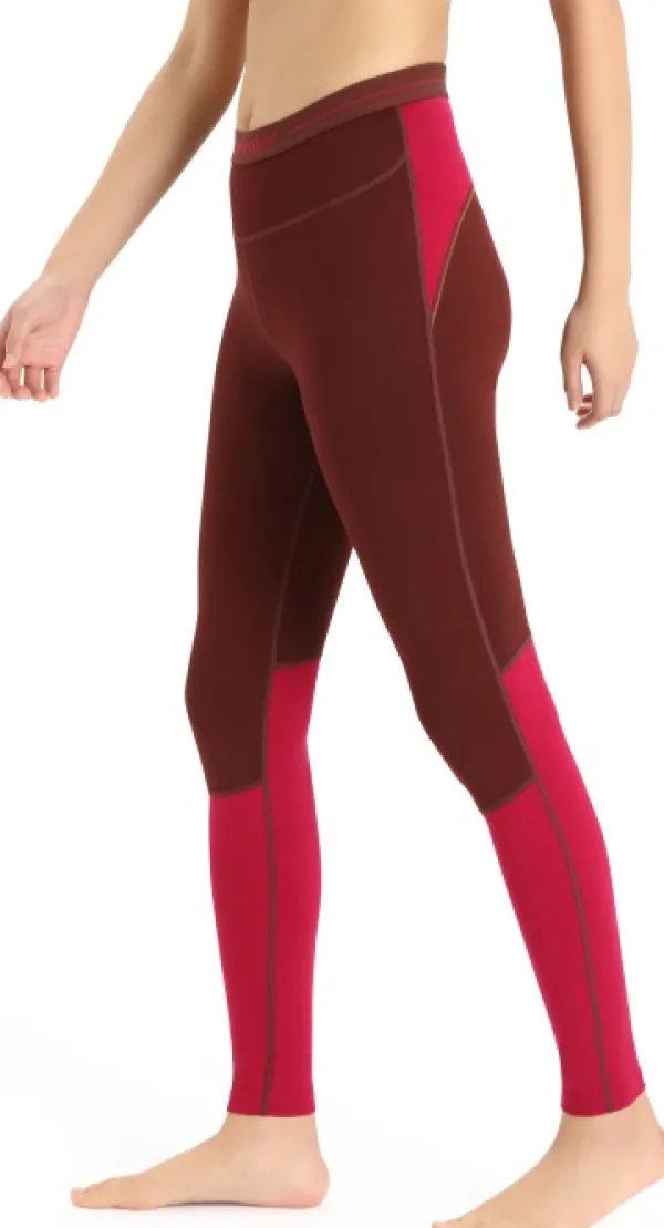 Icebreaker ZoneKnit 260 Leggings naisten kerrastohousut, punaruskea/punainen| Outlet - Housut Ja Shortsit