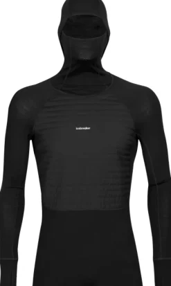 Icebreaker Hupparit, Fleecet Ja Välipaidat^ZoneKnit Insulated LS Hoodie hupullinen kerrastopaita, musta