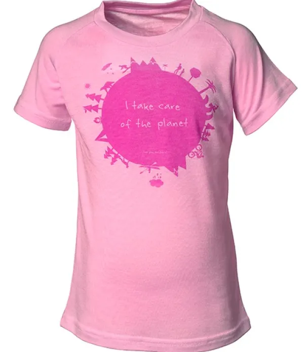 Isbjörn Lasten Paidat, Hupparit Ja Fleecet^Earth -lasten t-paita, vaaleanpunainen