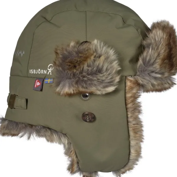 Isbjörn Lasten Asusteet^Squirrel Winter Cap lasten talvilakki, maastonvihreä