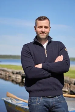 Ivanhoe of Sweden Ivanhoe M'S Hugo Half Zip Wb Navy| Hupparit, Fleecet Ja Välipaidat