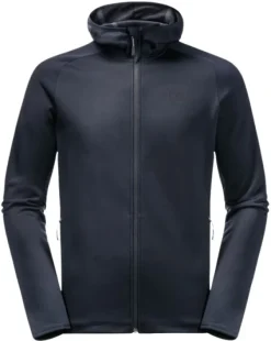 Jack Wolfskin Hupparit, Fleecet Ja Välipaidat^Baiselberg Hooded FZ fleecetakki, Night Blue Heather