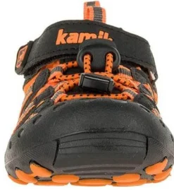 Kamik Crab Kids lasten sandaalit, musta/oranssi/harmaa| Lasten Kengät