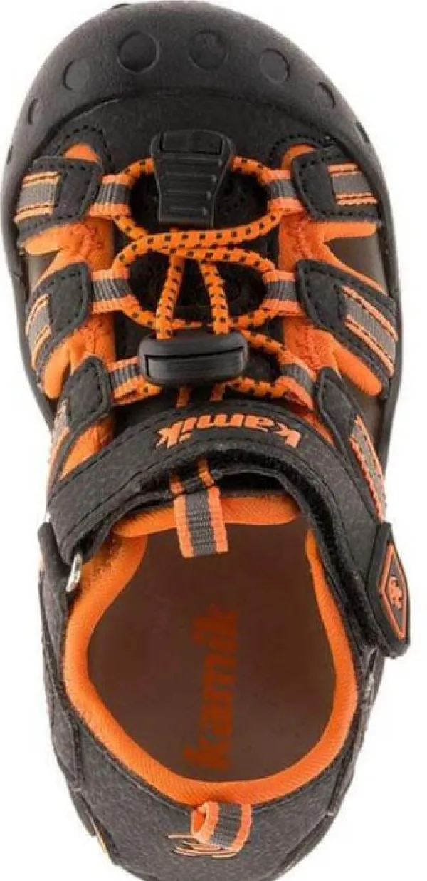 Kamik Crab Kids lasten sandaalit, musta/oranssi/harmaa| Lasten Kengät