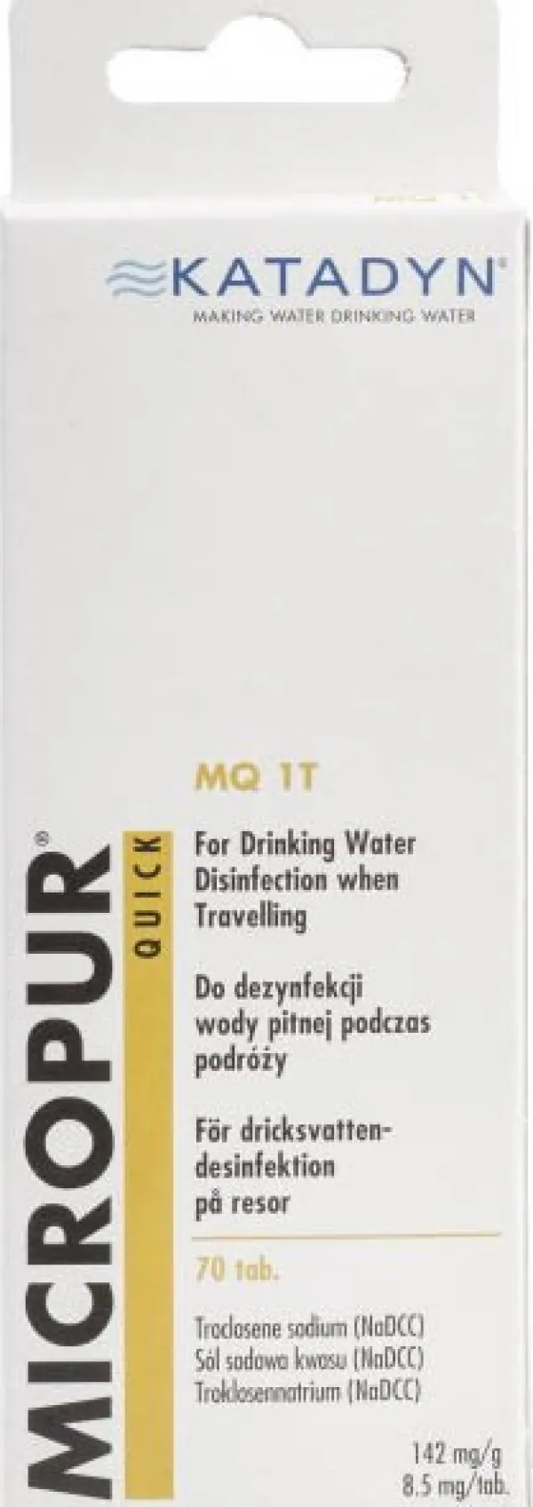 Katadyn Vedenpuhdistustabletit Micropur Quick 70 kpl| Vedenpuhdistus