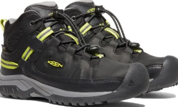 Keen Footwear Lasten Kengät^Keen Junior Targhee Mid Waterproof lasten välikausikenkä, Black/Steel Grey