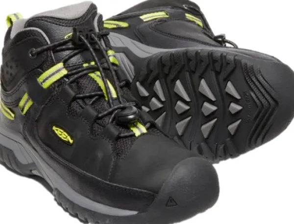 Keen Footwear Lasten Kengät^Keen Junior Targhee Mid Waterproof lasten välikausikenkä, Black/Steel Grey
