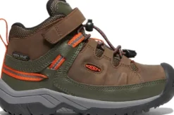 Keen Footwear Keen Kids Targhee Mid Waterproof lasten retkeilykenkä, Dark Earth/Forest Night| Lasten Kengät