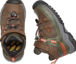 Keen Footwear Keen Kids Targhee Mid Waterproof lasten retkeilykenkä, Dark Earth/Forest Night| Lasten Kengät