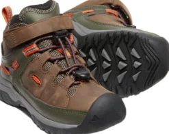 Keen Footwear Keen Kids Targhee Mid Waterproof lasten retkeilykenkä, Dark Earth/Forest Night| Lasten Kengät