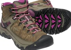 Keen Footwear Ulkoilukengät^Keen Targhee III Mid WP -naisten vaelluskengät, ruskea/pinkki