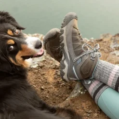 Keen Footwear Ulkoilukengät^Keen Targhee III Mid WP -naisten vaelluskengät, ruskea/pinkki