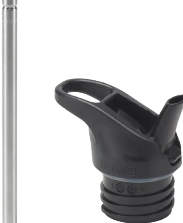 Klean Kanteen Juomapullojen Tarvikkeet^Flip Seal Sport Cap w/Straw (for Classic Bottles) Black