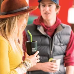 Klean Kanteen Straw Lid juomakansi pillinreiällä, musta| Juomapullojen Tarvikkeet