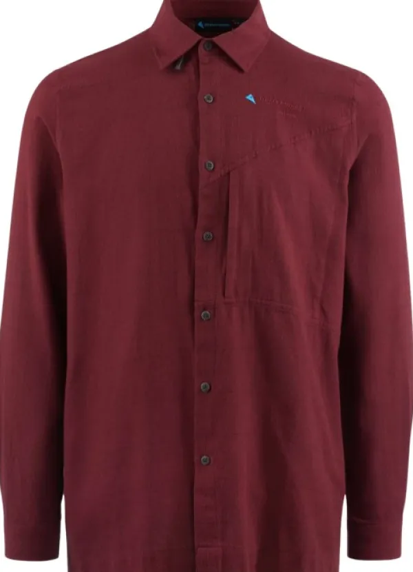 Klättermusen Helheim LS Shirt paita, Tawny Red| Flanelli- Ja Kauluspaidat
