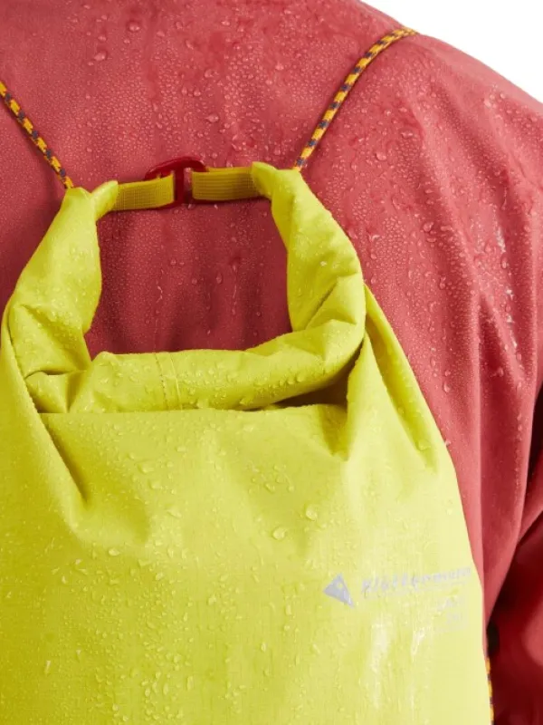 Klättermusen Lagu Waterproof Stuff Bag vedenpitävä kuivapussi, 20L, keltainen| Kuiva- Ja Pakkauspussit