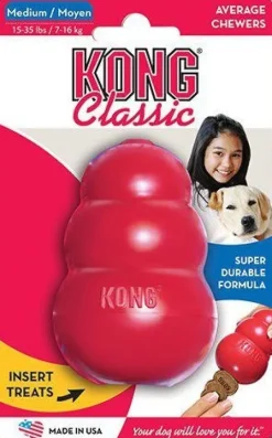 Kong Classic koiranlelu, M, punainen| Aktivointilelut