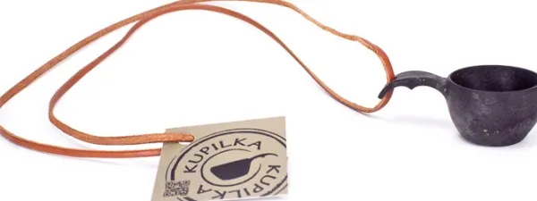 Kupilka Astiat Ja Ruokailuvälineet^1 Mini Cup with Leather Cord Black