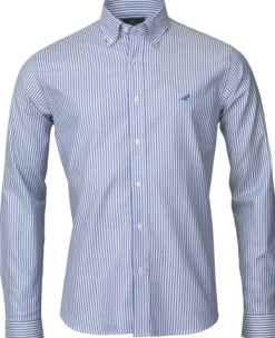 Laksen Eton Stripes kauluspaita, sininen| Metsästyspaidat