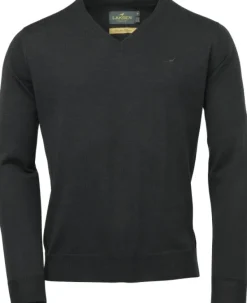 Laksen Metsästysliivit/Fleeceliivit^Sussex V-Neck Olive merinovillapusero, harmaanvihreä