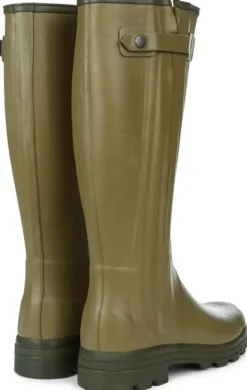 Le Chameau Chasseur Leather Lined Boot kumisaappaat nahkavuorilla, vihreä| Saappaat