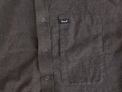 Lemmelkaffe Flannel Shirt Överboda Dark Brown| Flanelli- Ja Kauluspaidat