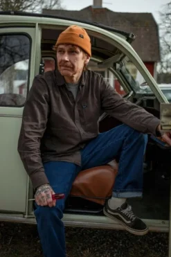 Lemmelkaffe Flannel Shirt Överboda Dark Brown| Flanelli- Ja Kauluspaidat