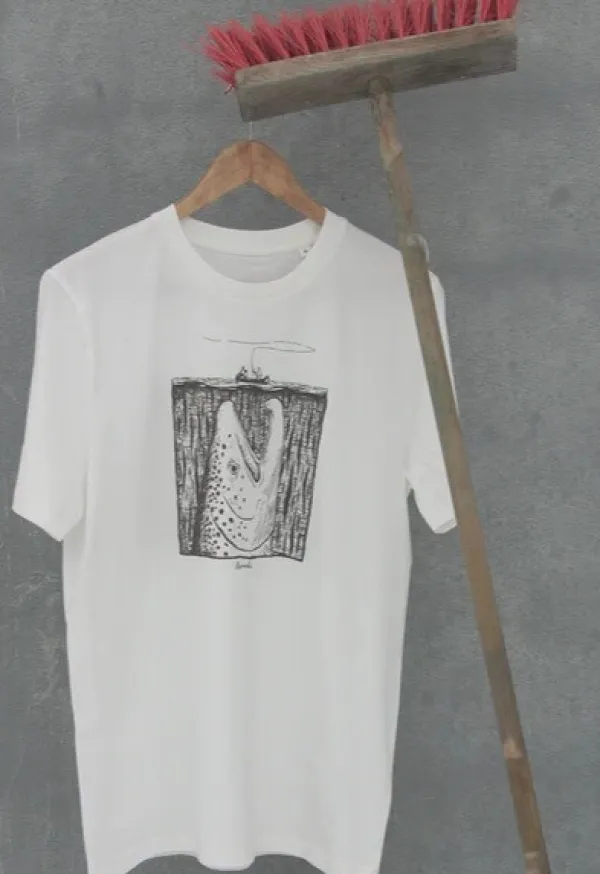 Lemmelkaffe T-Shirt Moby Trout Off White| T-paidat Ja Pikeepaidat