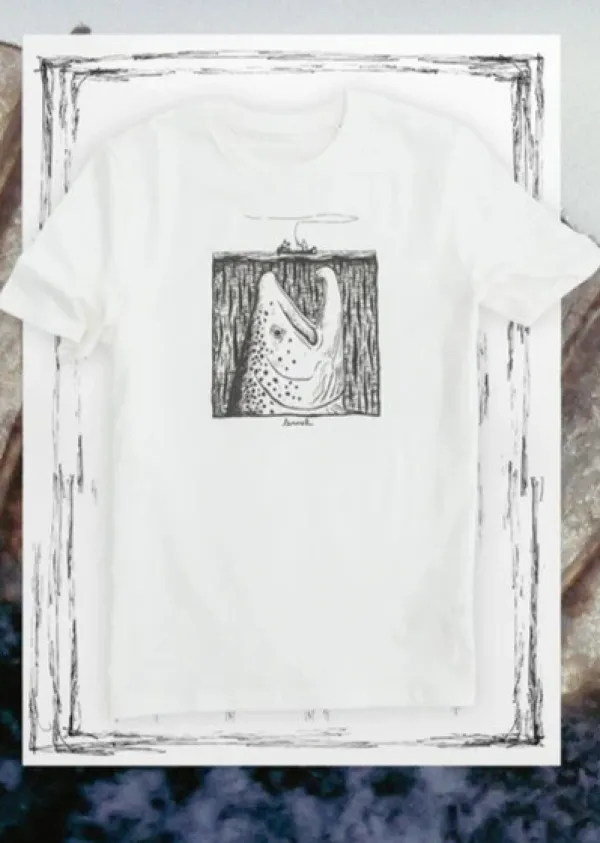 Lemmelkaffe T-Shirt Moby Trout Off White| T-paidat Ja Pikeepaidat
