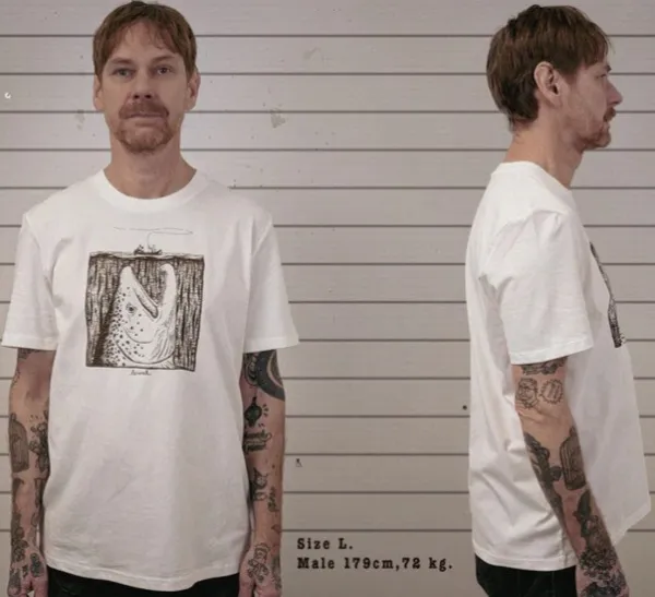 Lemmelkaffe T-Shirt Moby Trout Off White| T-paidat Ja Pikeepaidat