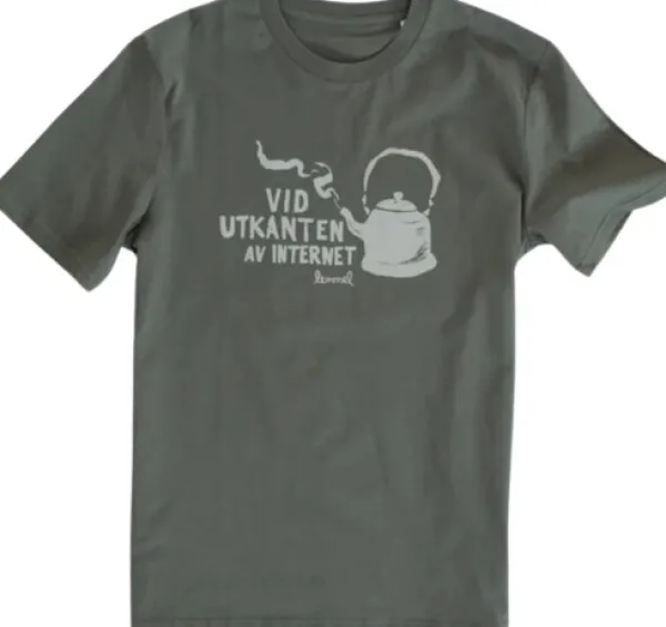 Lemmelkaffe T-paidat Ja Pikeepaidat^T-Shirt Vid Utkanten Khaki Green