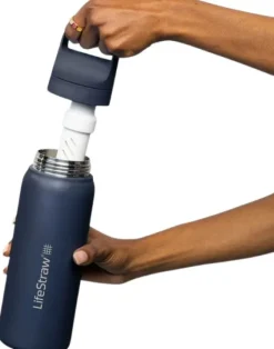 Lifestraw Go 2.0 Stainless Steel 1L vedensuodatin, Black| Vedenpuhdistus