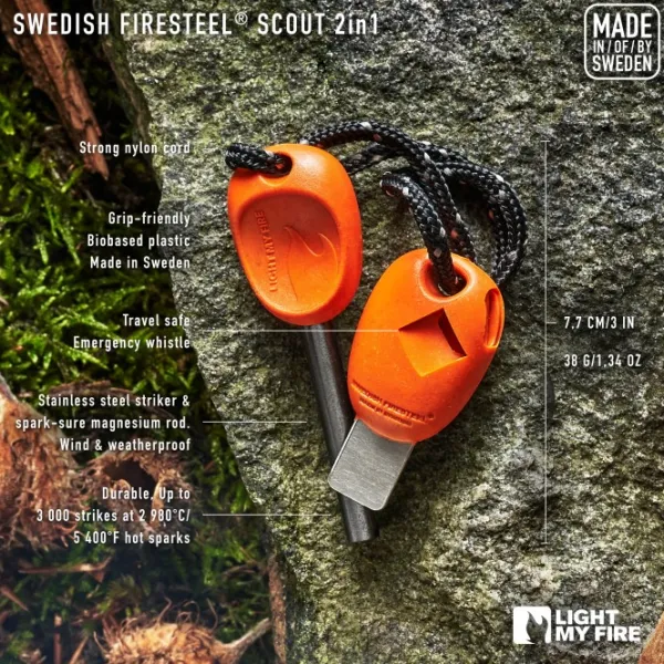Light My Fire Preppaus Ja Varustautuminen^FireSteel BIO Scout tulustikku, Cocoshell