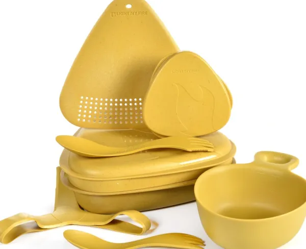 Light My Fire OutDoor MealKit BIO astiasarja, Musty Yellow| Astiat Ja Ruokailuvälineet