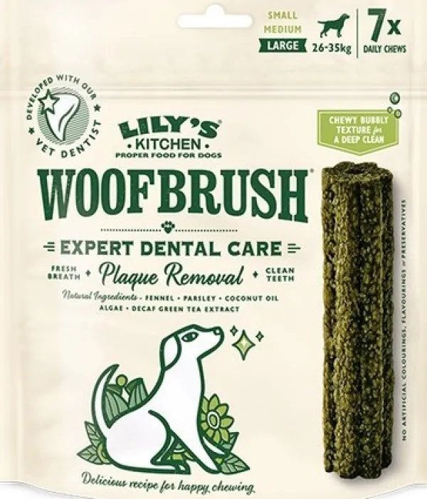Lilyu0027s Kitchen Lily's Kitchen Woofbrush Dental Care Large Multipack hammashoitoherkku, 7 x 47 g| Makupalat