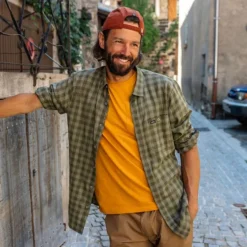 Lundhags Ekren LS Shirt kauluspaita, Light Navy| Flanelli- Ja Kauluspaidat