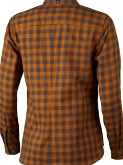 Lundhags Ekren LS Shirt naisten pitkähihainen paita, Dark Gold| Flanelli- Ja Kauluspaidat