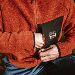 Lundhags Flok Wool Pile takki, punainen| Hupparit, Fleecet Ja Välipaidat