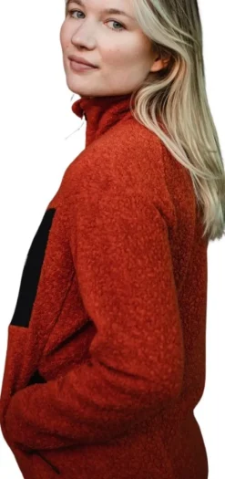 Lundhags Hupparit, Fleecet Ja Välipaidat^Flok Wool Pile Vest naisten fleecetakki, punainen