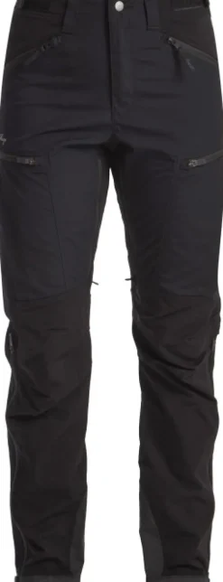 Lundhags Naisten metsästysvaatteet/Naisten Metsästyshousut^Makke High Waist Curved Pant naisten ulkoiluhousut, musta