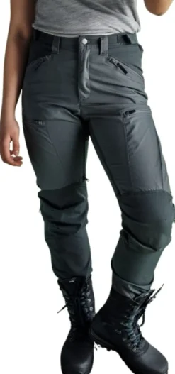 Lundhags Naisten metsästysvaatteet/Naisten Metsästyshousut^Makke High Waist Curved Pant naisten ulkoiluhousut, musta