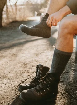 Lundhags Sukat^Merino Trekking Sock Combo Mid sukat, Light Grey Melange/Black